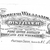 Joseph Williams Distillery Ad