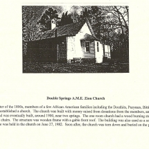 Double Springs AME Zion Church with Information