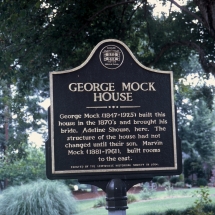 George Mock House Marker