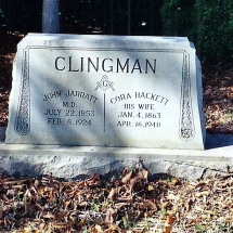 Gravestone at Clingman Poindexter Cemetery. Historic Graveyard Tour 2004