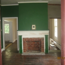 Hearth in downstairs room. 2013