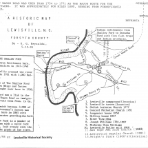 Historic Map of Lewisville, NC. Source - G. Galloway Reynolds