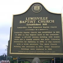 Lewisville Baptist Church Marker