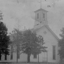 Lewisville Baptist Church first building. Built in 1882