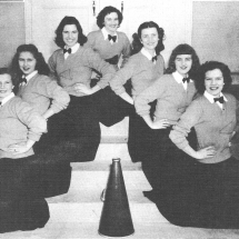Lewisville School Cheerleaders, 1949