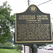 Lewisville United Methodist Church Marker