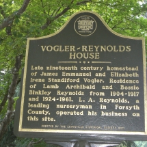Vogler-Reynolds House Marker